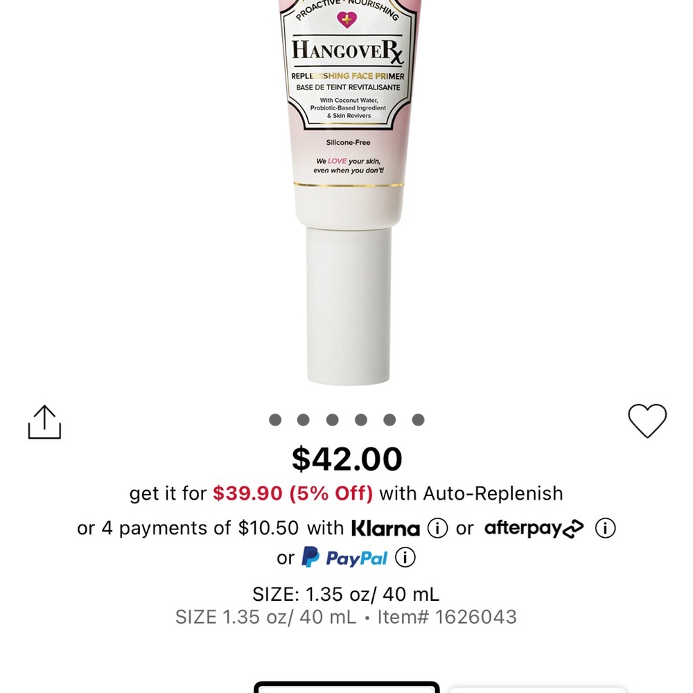 Too Faced Hangover Replenishing Face Primer